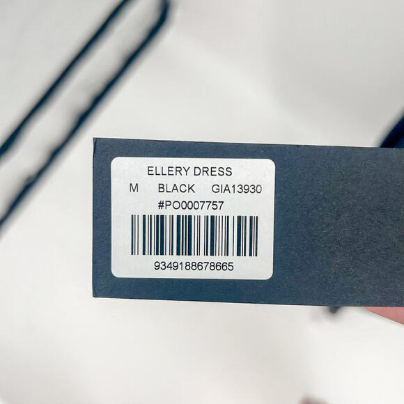 I.AM.GIA Ellery Dress Black Butterfly Long Large New with Tags - Picture 12 of 12